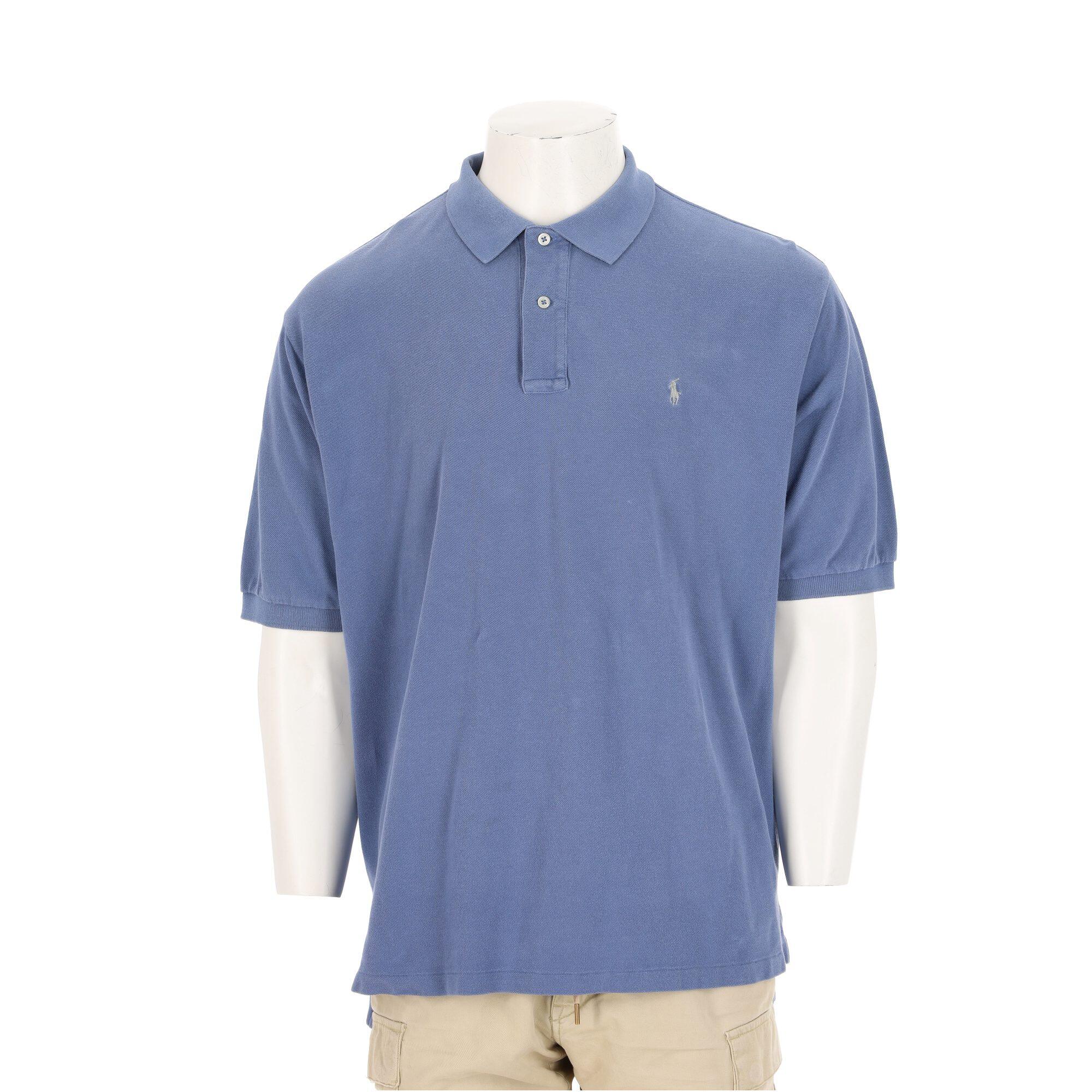 Second life - Polo manches courtes Homme Bleu - Foarte bun