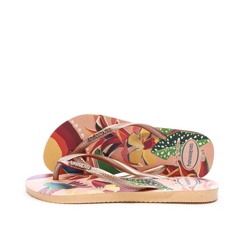 Havaianas Slim Tropical Peach Rose Gold Women's Flip Flops