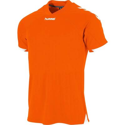 Shirt - multisport - heren - kort mouw, ademend, snel drogend - fyn - wit/oranje