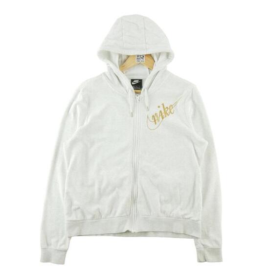 Refurbished - Nike Damen Hoodie mit Reißverschluss Weiß - In gutem Zustand