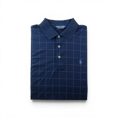 Tweedehands - polo ralph lauren heren polo korte mouw marine - goede staat