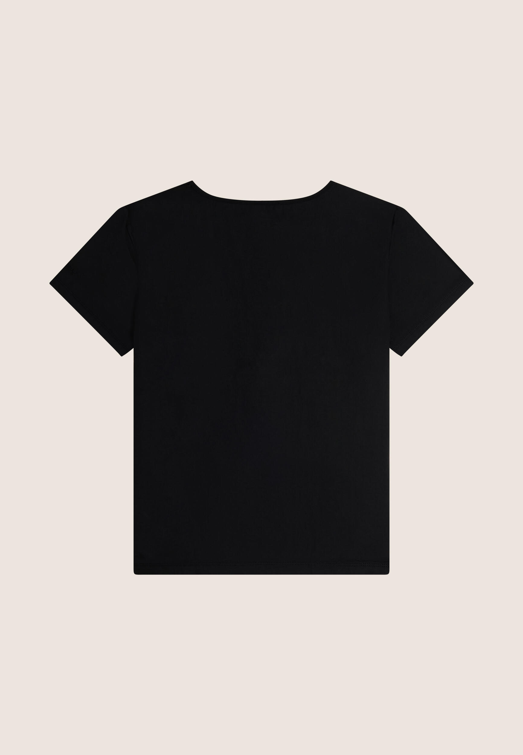 T-shirt regular da donna in tessuto stretch a base cotone 2/3