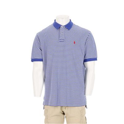 Tweedehands - polo ralph lauren heren polo korte mouw blauw - als nieuw