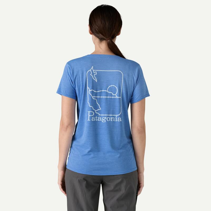 Tricou - W Capilene Cool Daily Graphic Waters - Albastru deschis