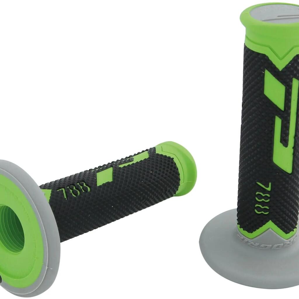 PROGRIP 788 Mod.18 Closed Rubber Handlebar Grip — 115 mm, Green/Black/Grey.