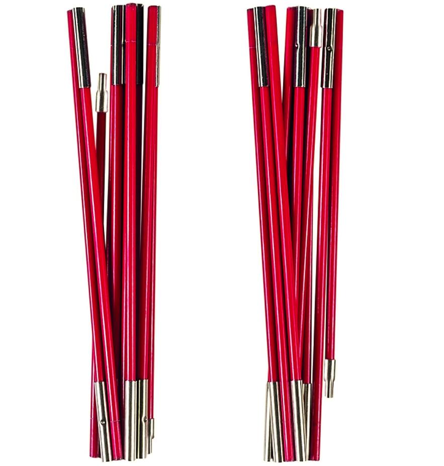 Arceaux et piquets tente - outdoor - composite léger - rouge 2/3