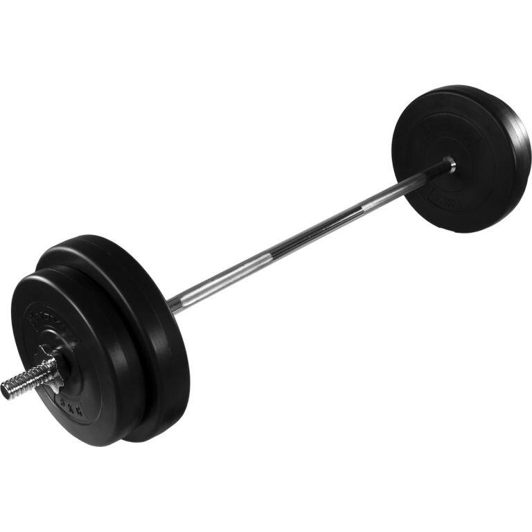 GORILLA SPORTS Silový trénink - vyměnitelné kotouče - činkový set MOVIT 30 kg