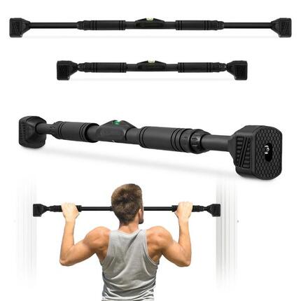 Barre de traction - fitness - réglable 74-100 cm, 200 kg - noir