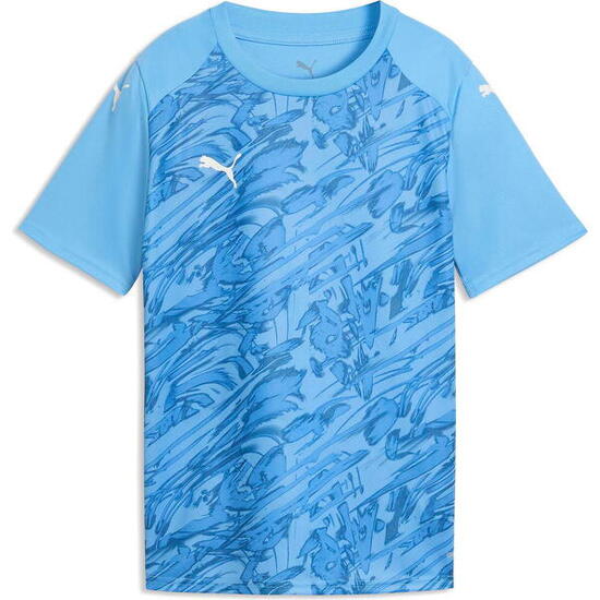 Puma Teamfinal Graphic Maillot Manches Courtes Enfants - Bleu ciel