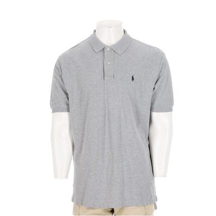 Refurbished - Polo Ralph Lauren Herren Poloshirt kurzarm Grau - Wie neu