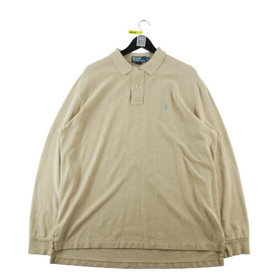 Seconde vie - Polo manches longues Homme Beige - Bon état