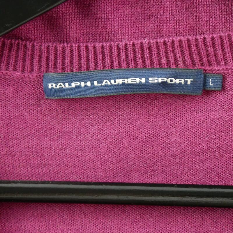 Second life - Pulover damă Polo Ralph Lauren, guler în V, violet - Ca nou
