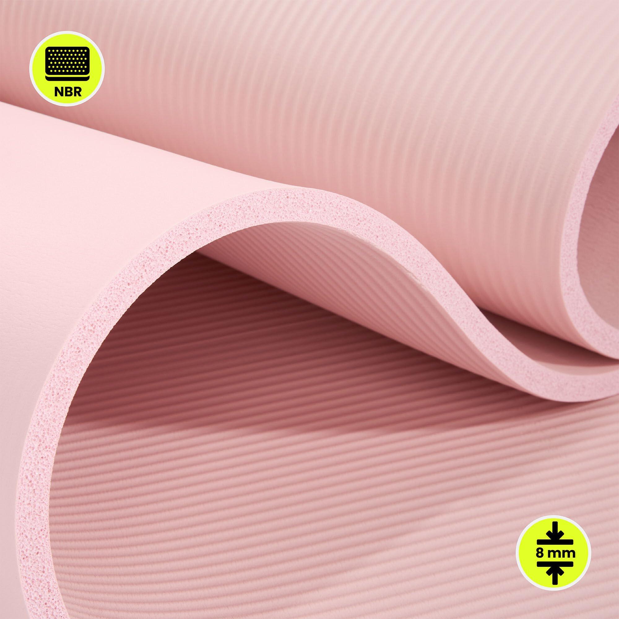 Tapis de yoga et fitness - Loisirs - épais 1,5 cm NBR - Rose 9/10