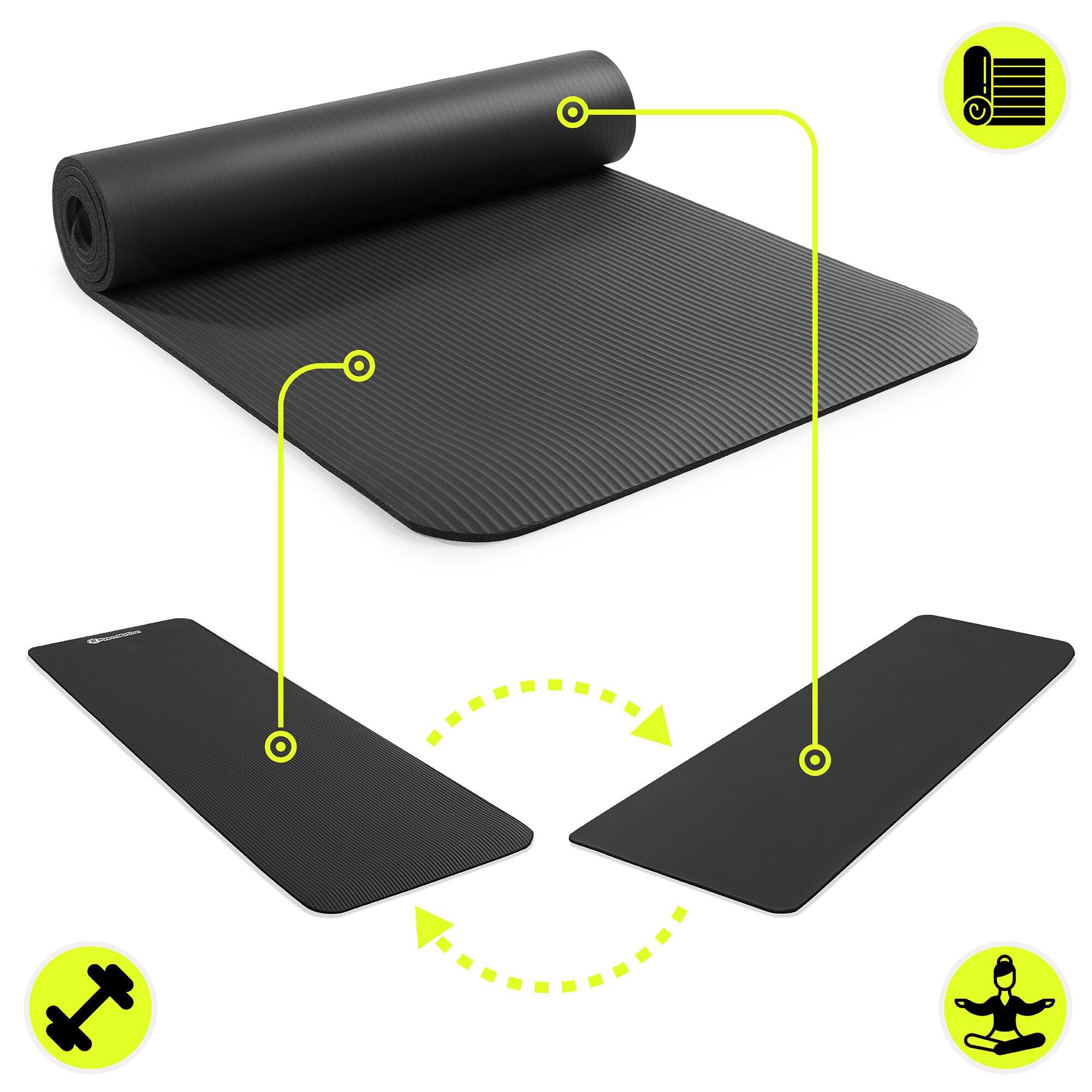 Esterilla de yoga y fitness - ocio - lisa - NBR 8 mm - Negro 8/10