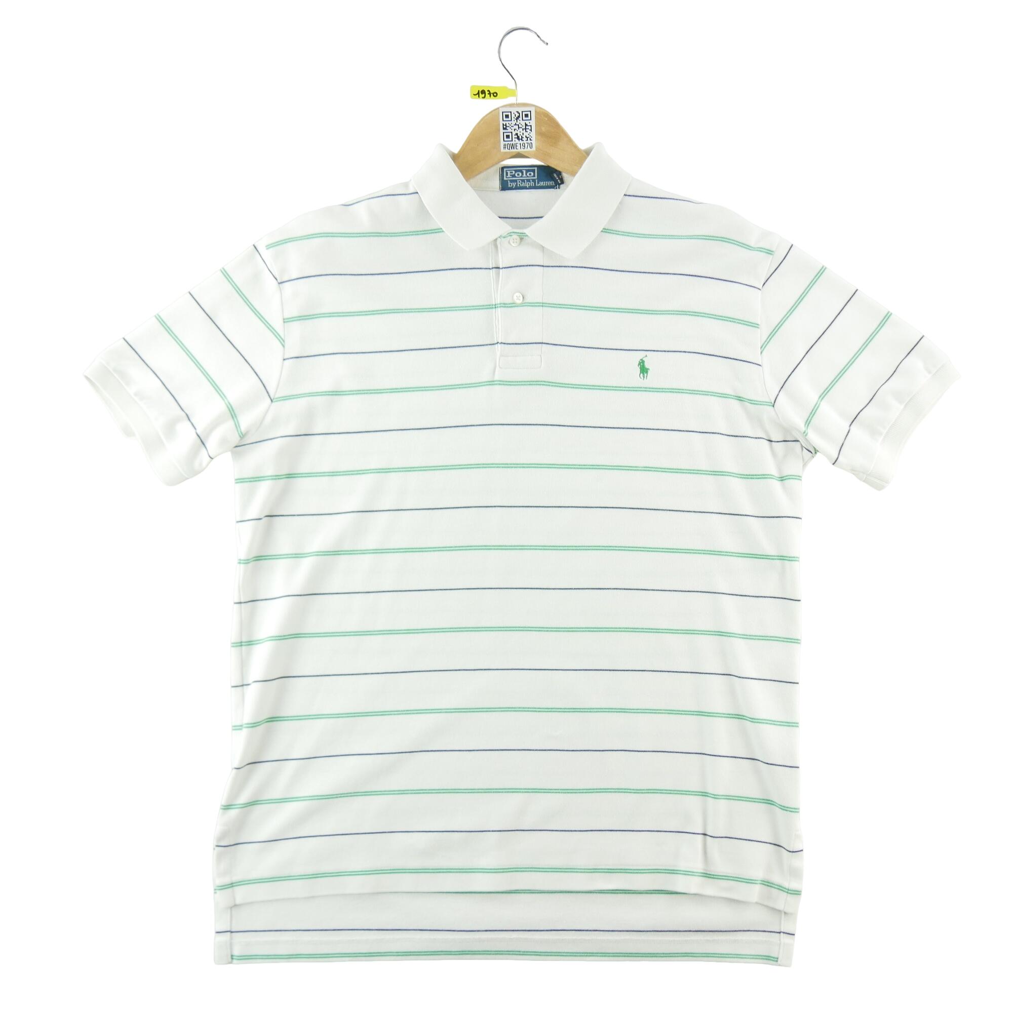 Tweedehands - Polo Ralph Lauren heren korte mouw witte polo - Goede staat 2/7