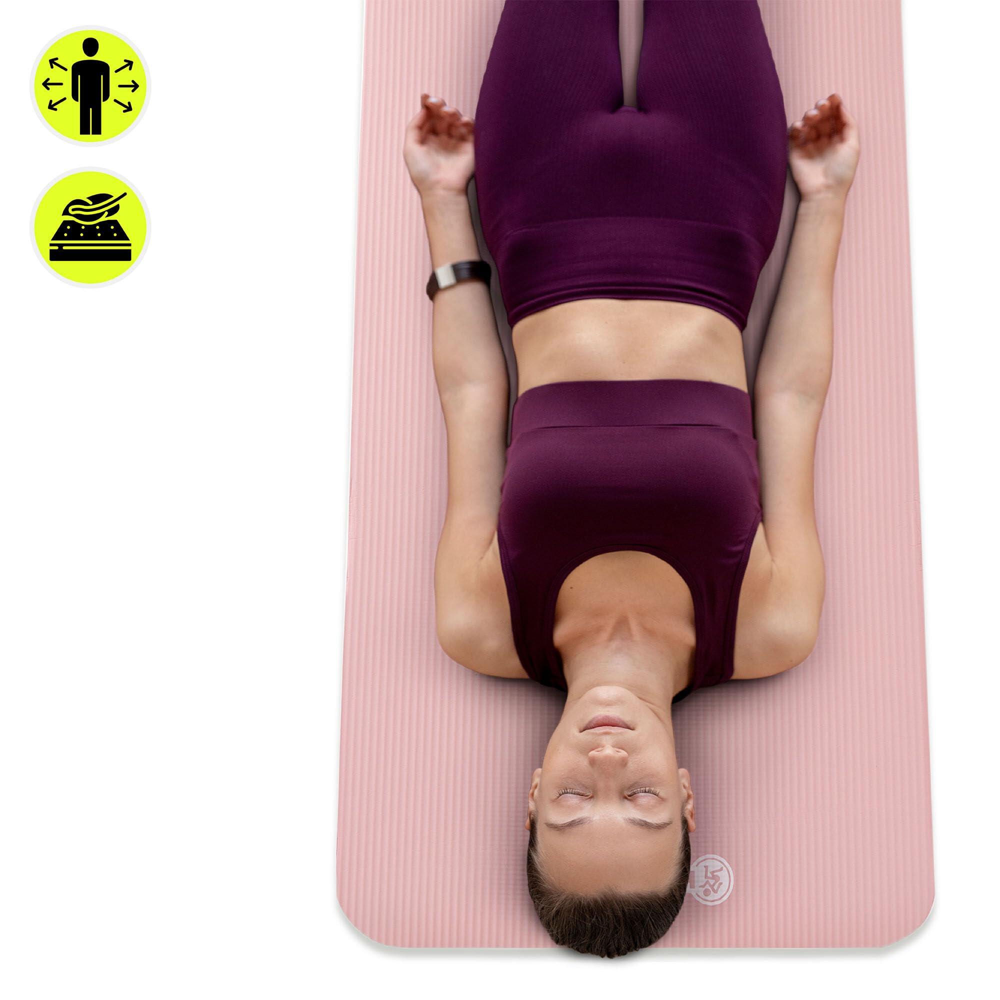 Tapis de yoga et fitness - Loisirs - épais 1,5 cm NBR - Rose 7/10