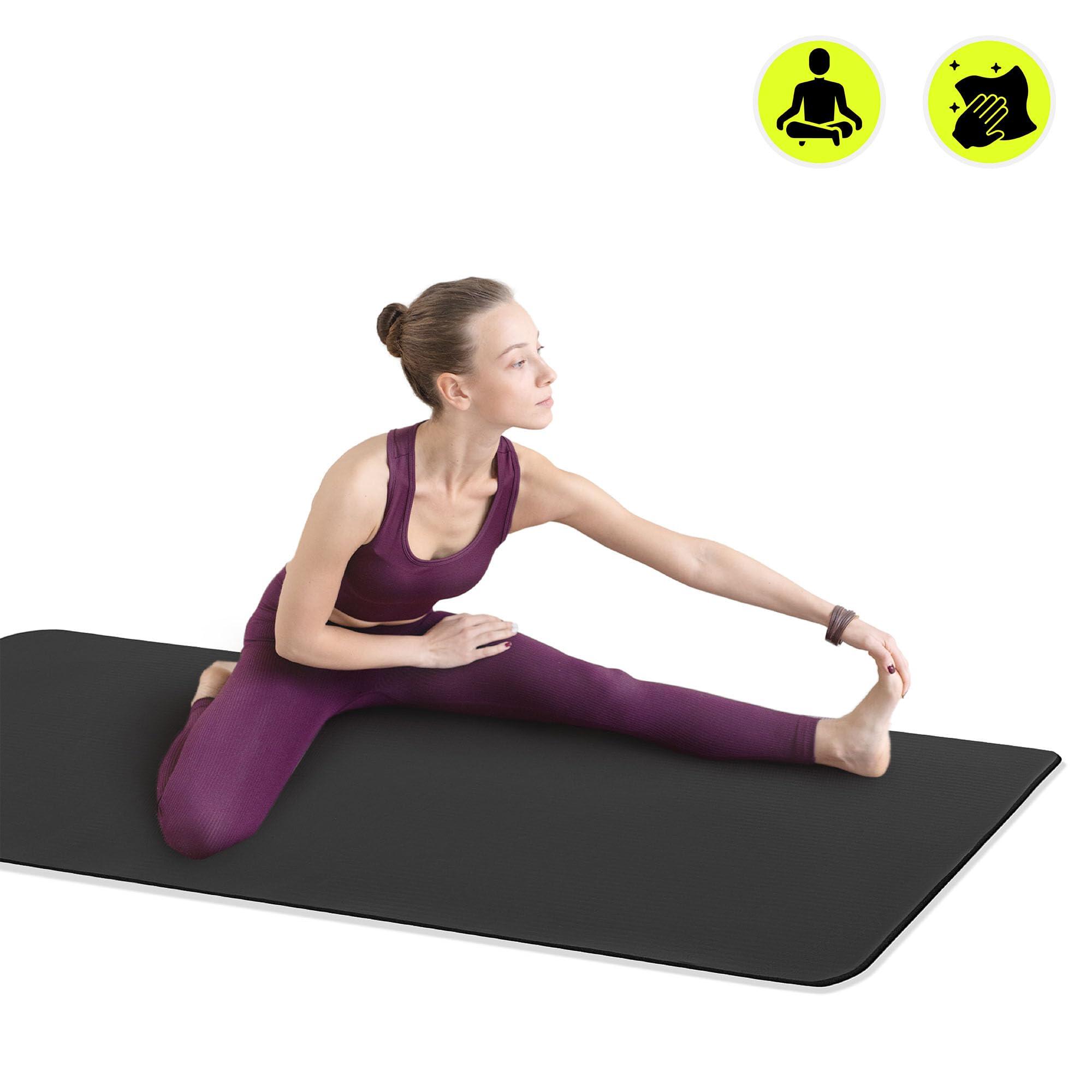 Esterilla de yoga y fitness - ocio - lisa - NBR 8 mm - Negro 5/10