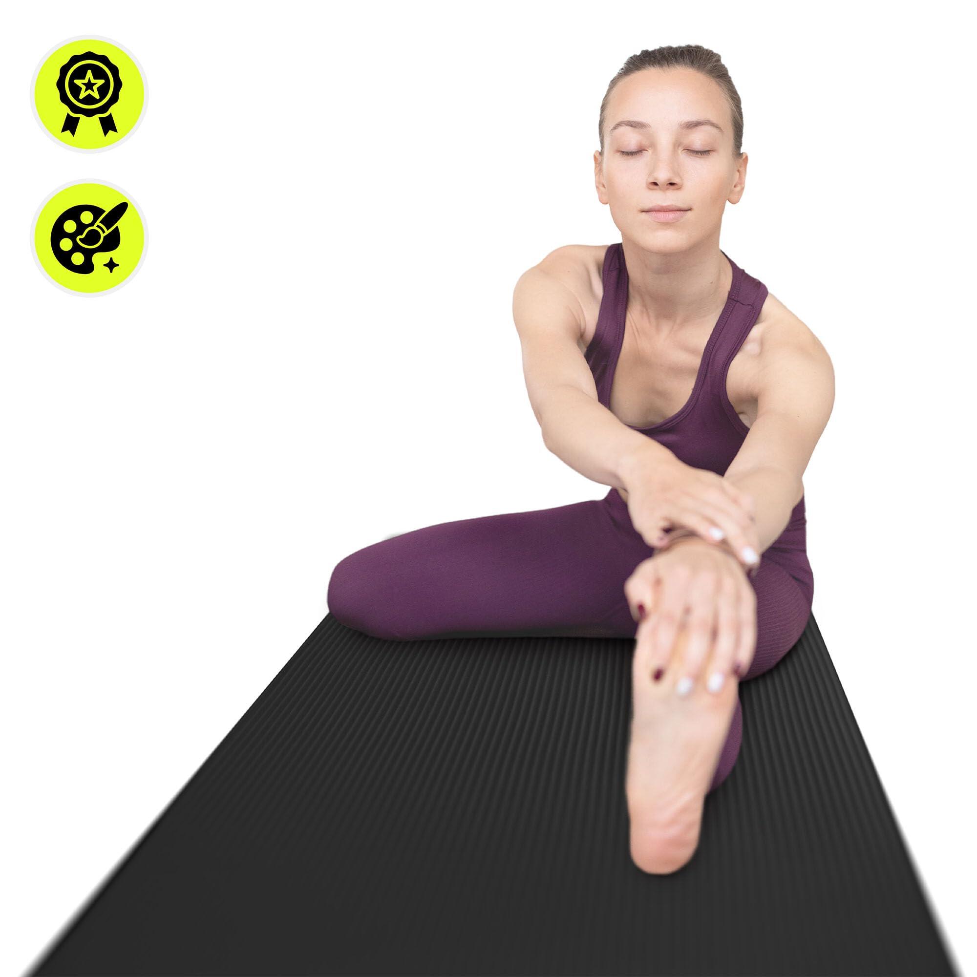 Esterilla de yoga y fitness - ocio - lisa - NBR 8 mm - Negro 4/10
