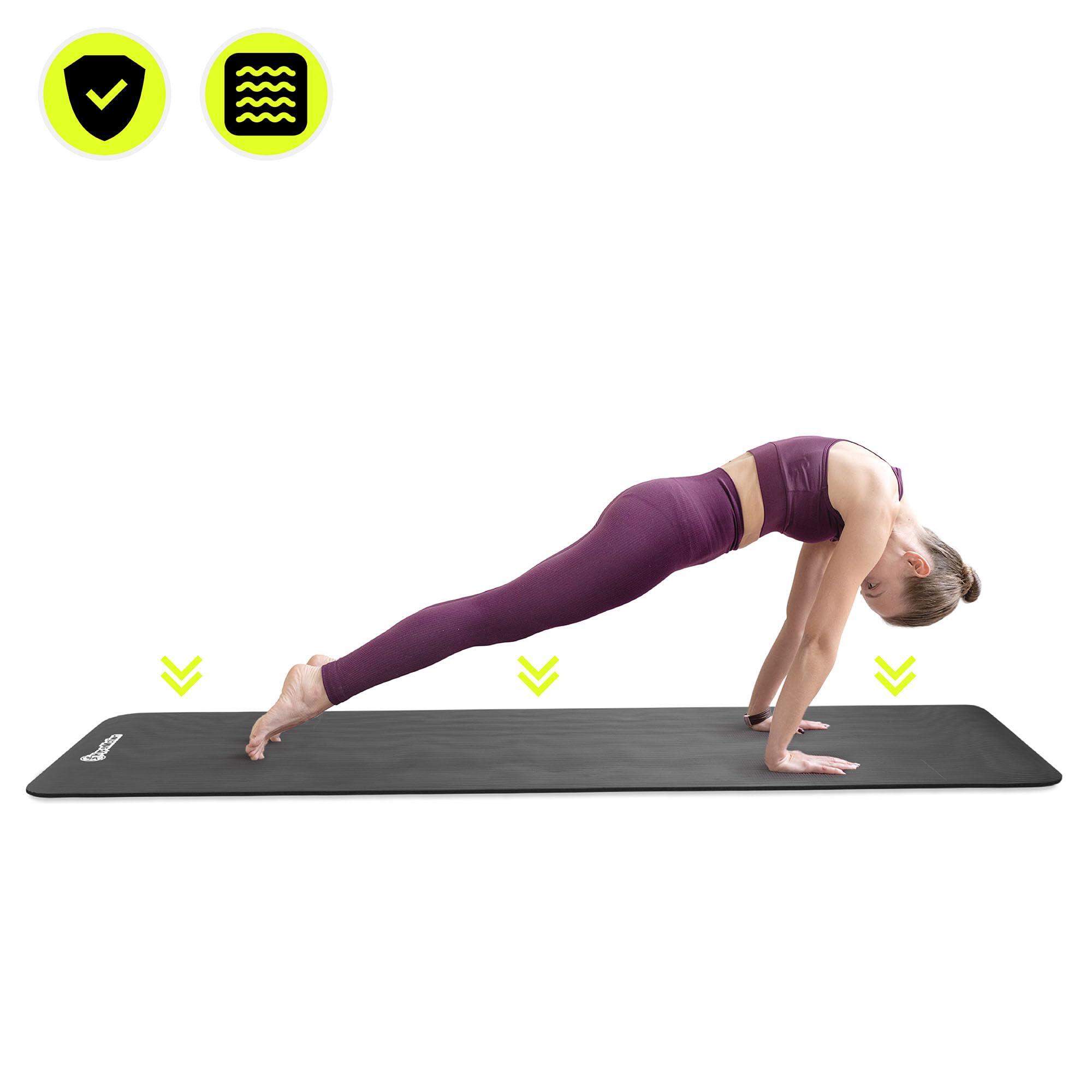 Esterilla de yoga y fitness - ocio - lisa - NBR 8 mm - Negro 3/10
