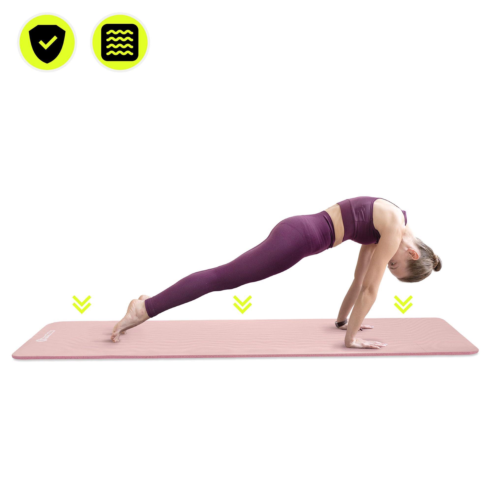 Tapis de yoga et fitness - Loisirs - épais 1,5 cm NBR - Rose 3/10