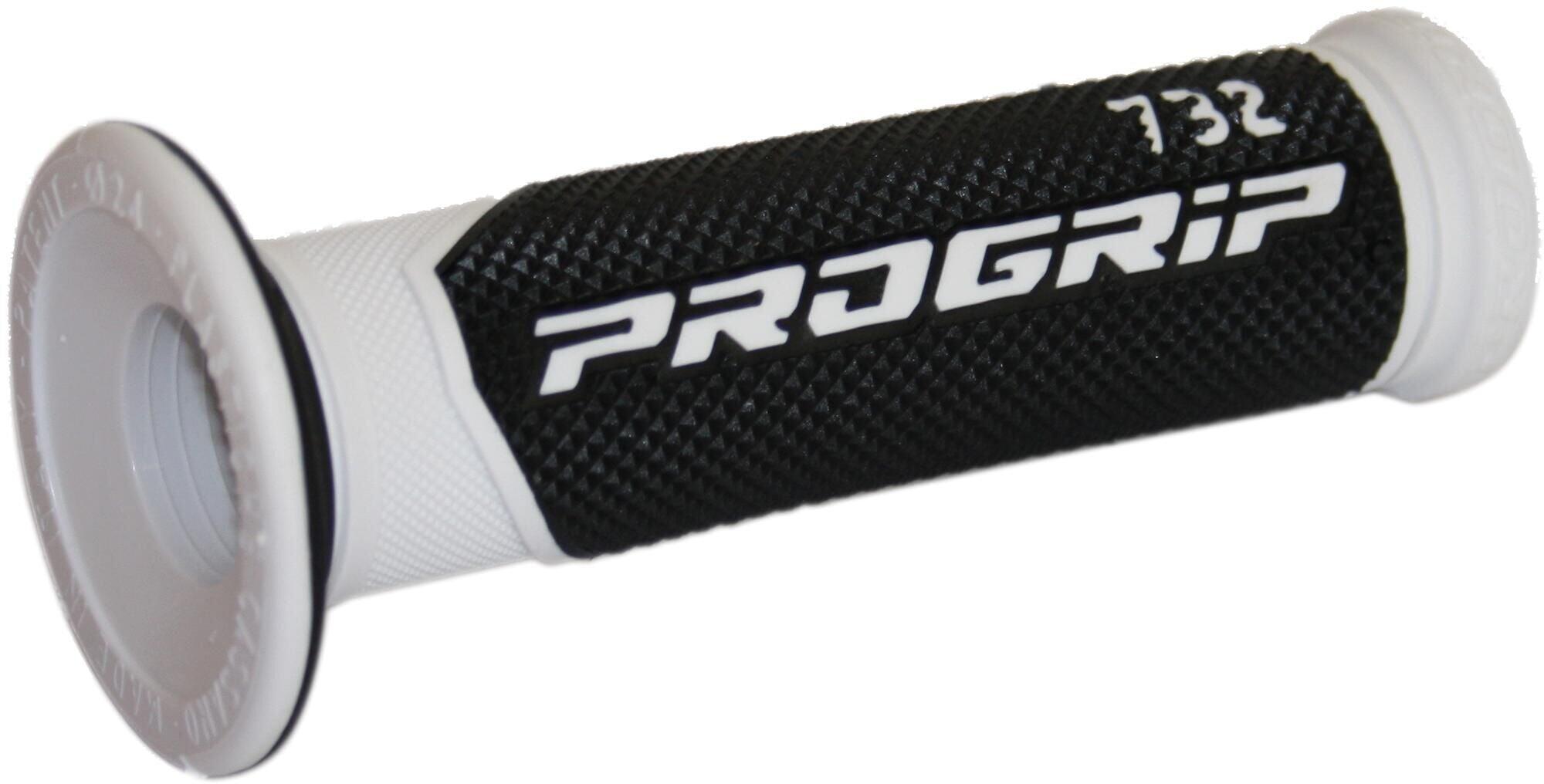 Chwyty kierownicy Progrip 732 22/22 mm 125 mm czarno-białe