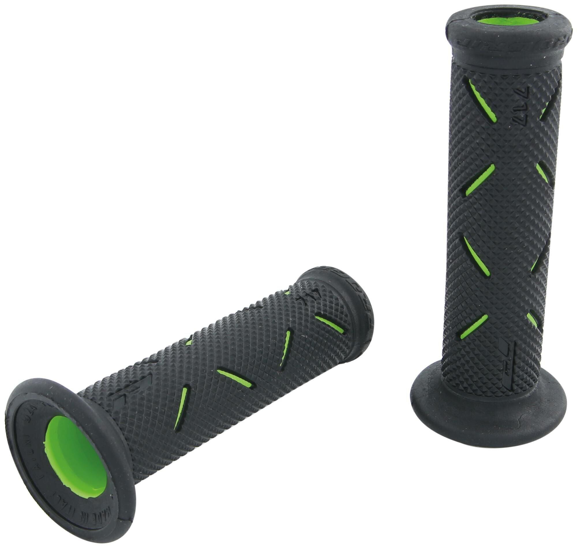 Gripy motocyklowe Progrip 717 2K 122 mm otwarte czarno-zielone