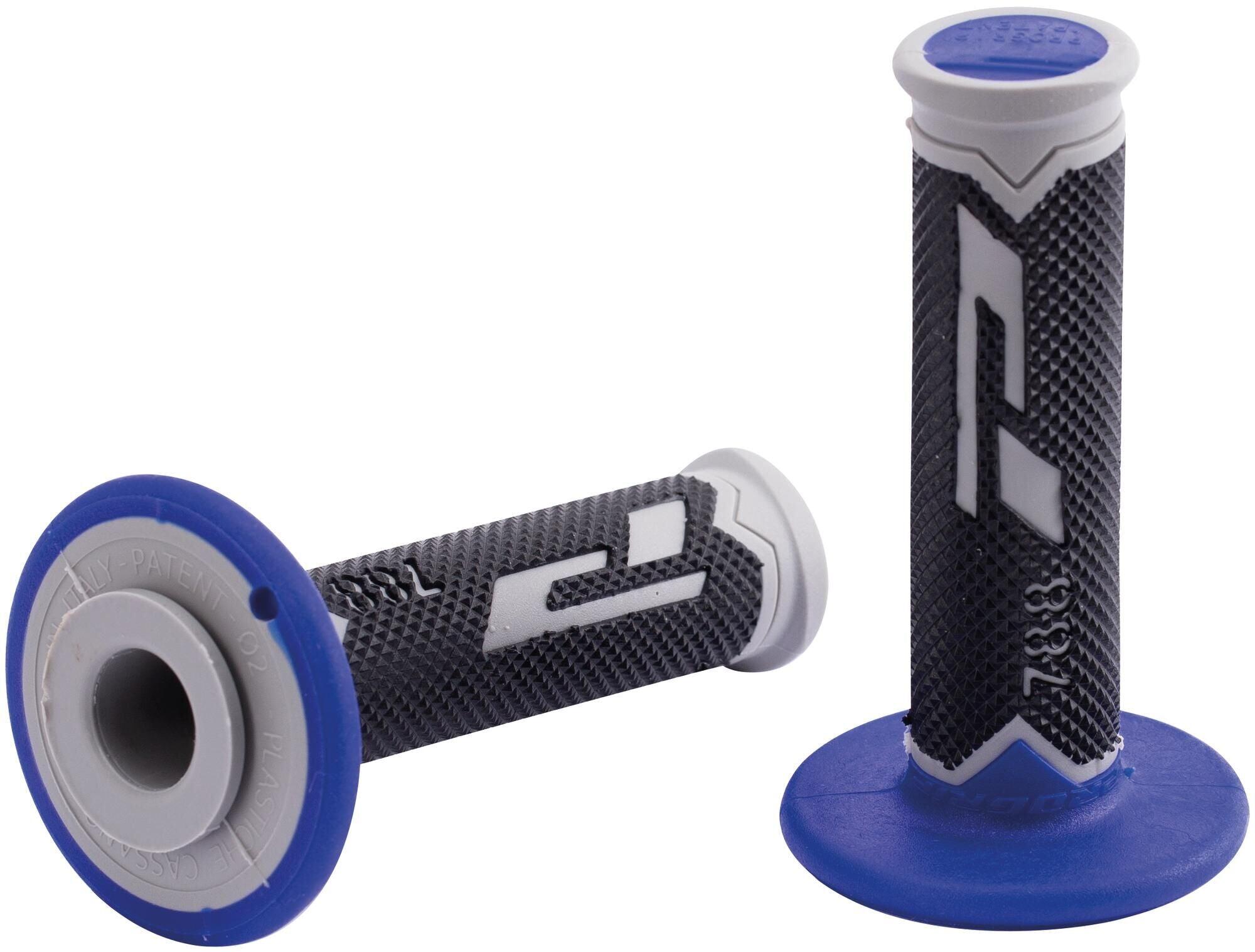 Chwyty kierownicy Progrip 788 115 mm zamknięte szaro-czarne