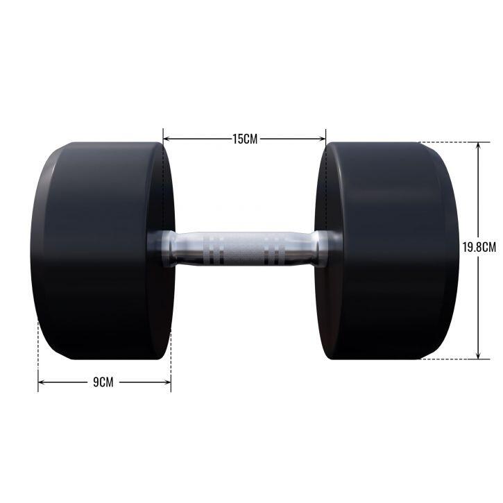 HALTÈRE MONOBLOC ROND | MUSCULATION | AU CHOIX DE 2,5KG À 40 KG 2/7