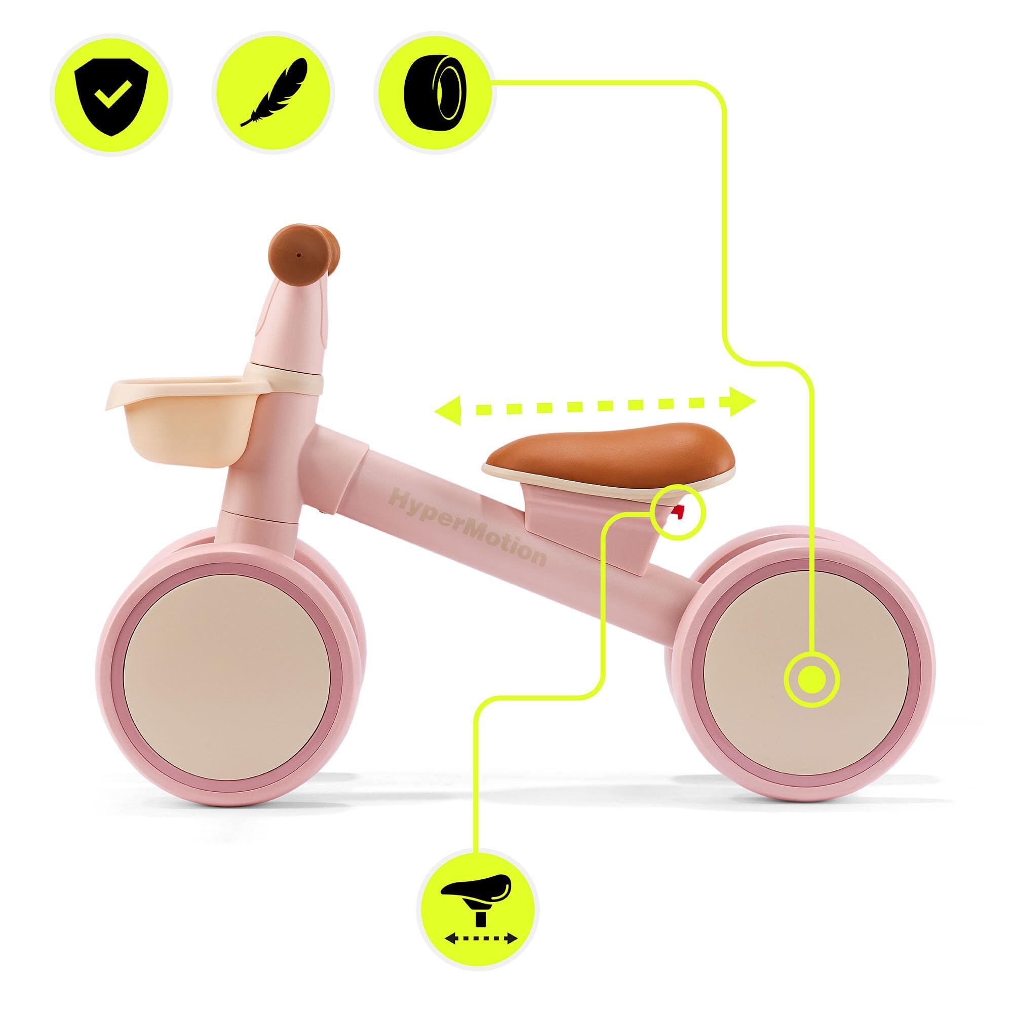 Draisienne - équilibre - mixte - 4 roues - tobi mini - rose 4/9