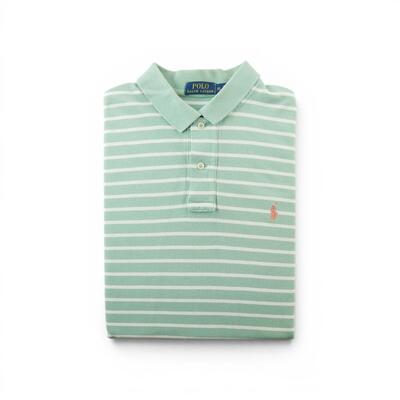 Tweedehands - polo ralph lauren heren polo korte mouw groen - goede staat