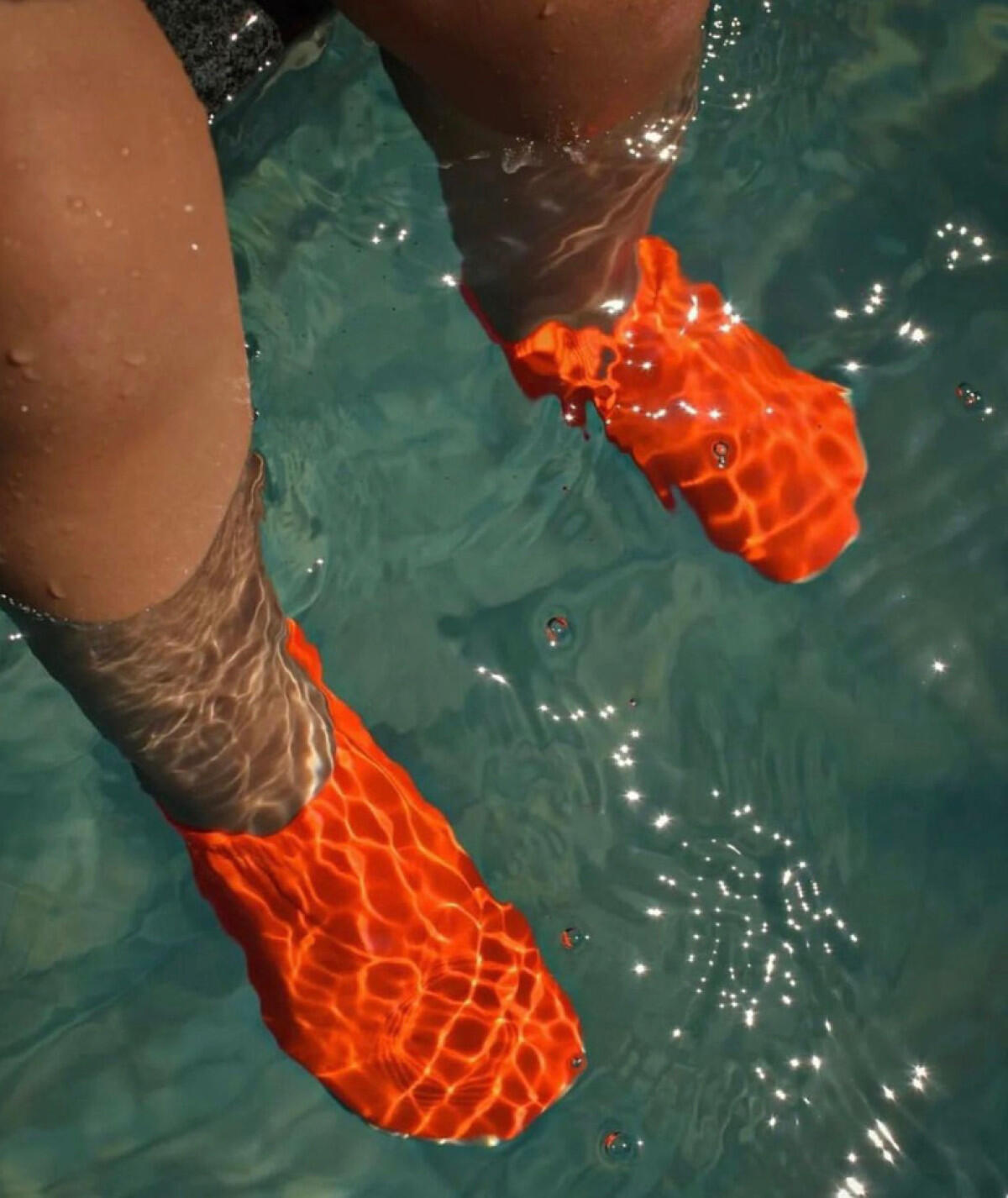 Waterschoenen met anti-slip zool Neon orange 2/3