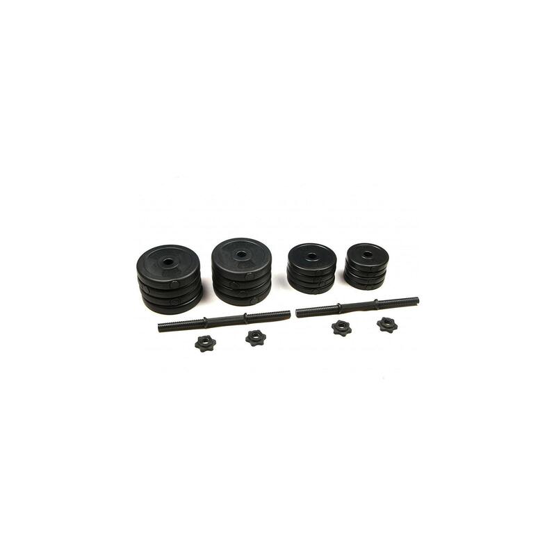 Set de gantere 30 kg 2 x 15 kg negru Physionics (Bronze)