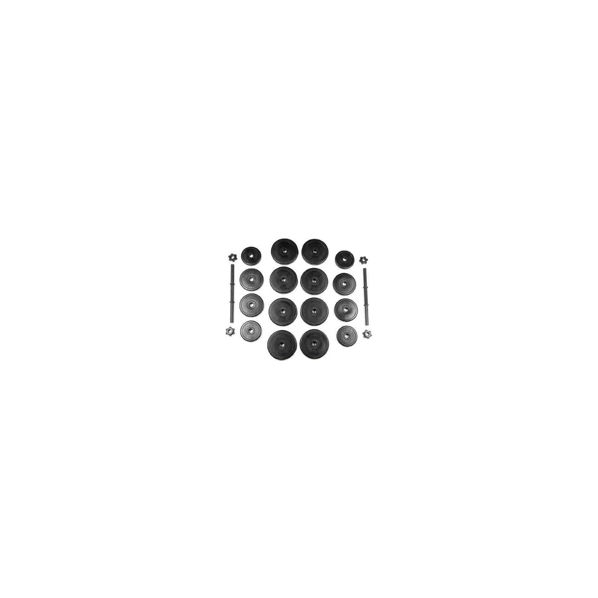 Set de gantere 30 kg 2 x 15 kg negru Physionics (Bronze)