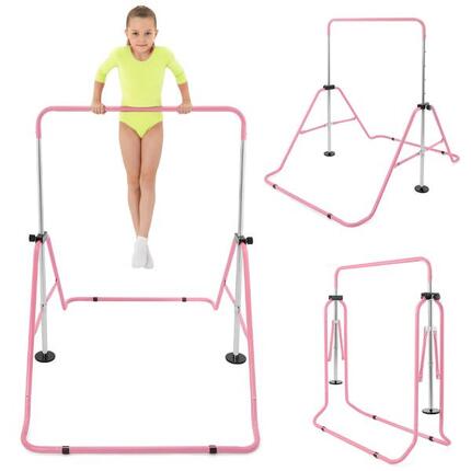 Turnstange – unisex – höhenverstellbar 88–129 cm, klappbar – rosa