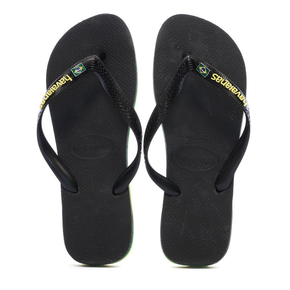 Tongs Noir/Jaune Homme Havaianas Brasil Layers 3/3