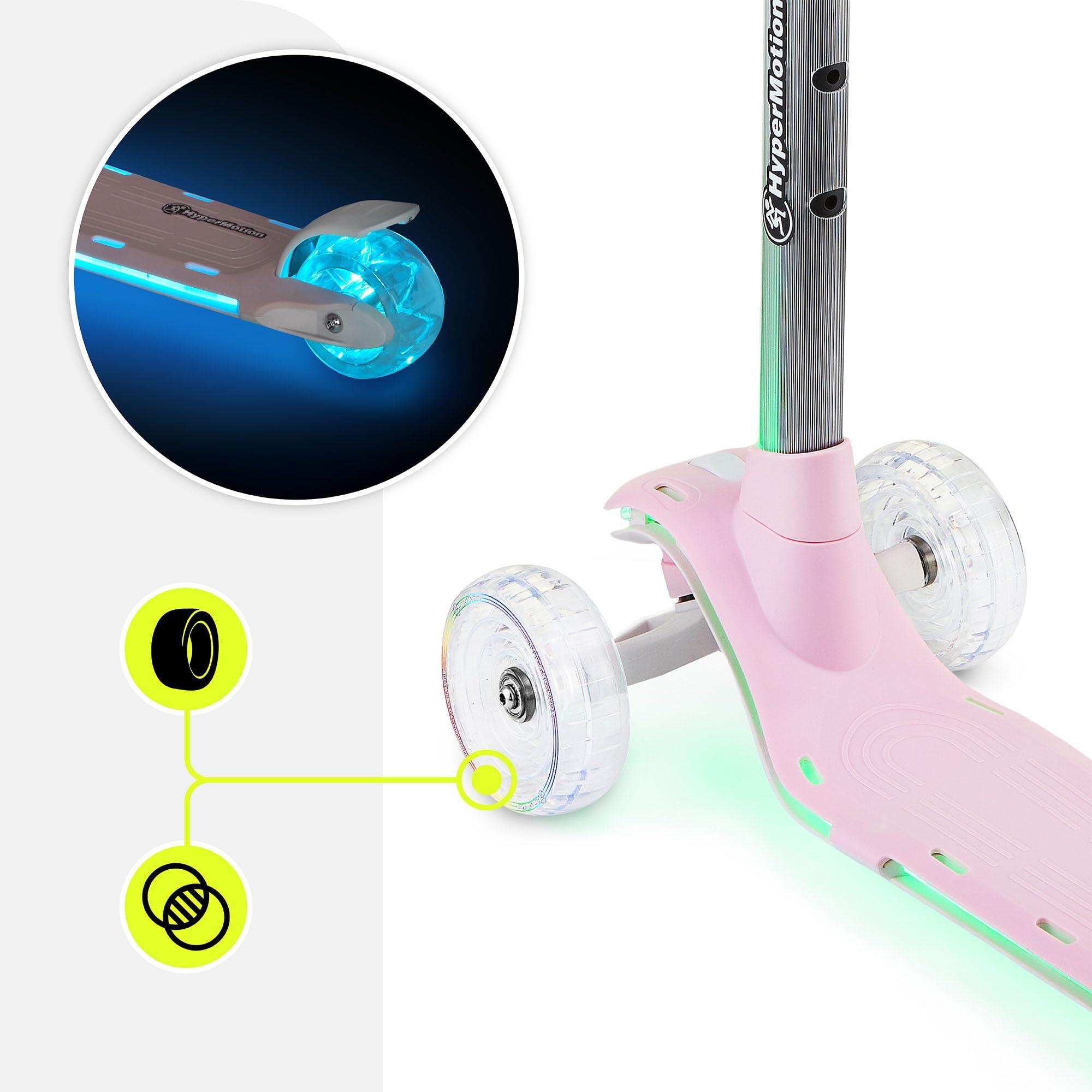 Trottinette enfant mixte 3 roues led, guidon réglable, hypermotion 7/11
