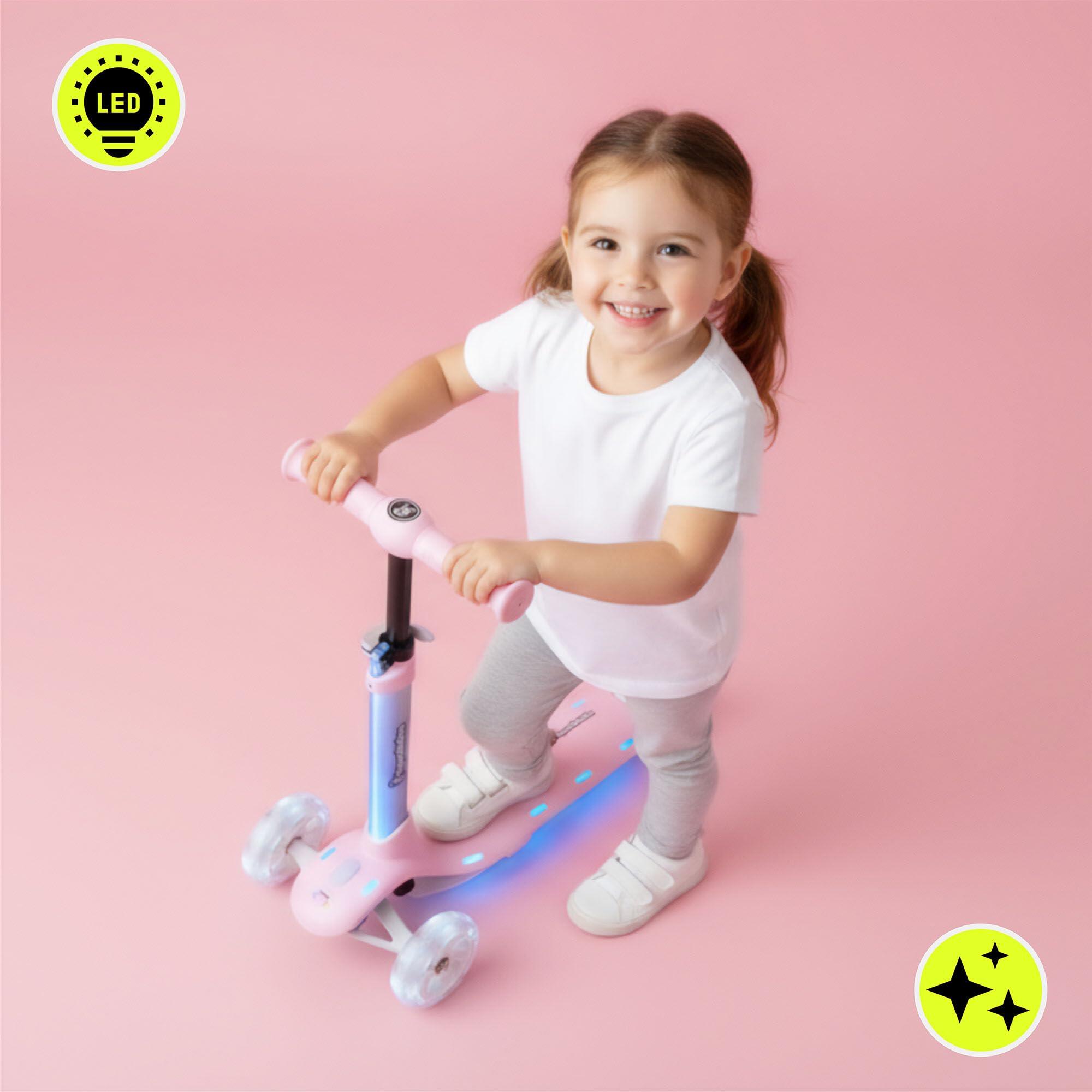 Trottinette enfant mixte 3 roues led, guidon réglable, hypermotion 3/11