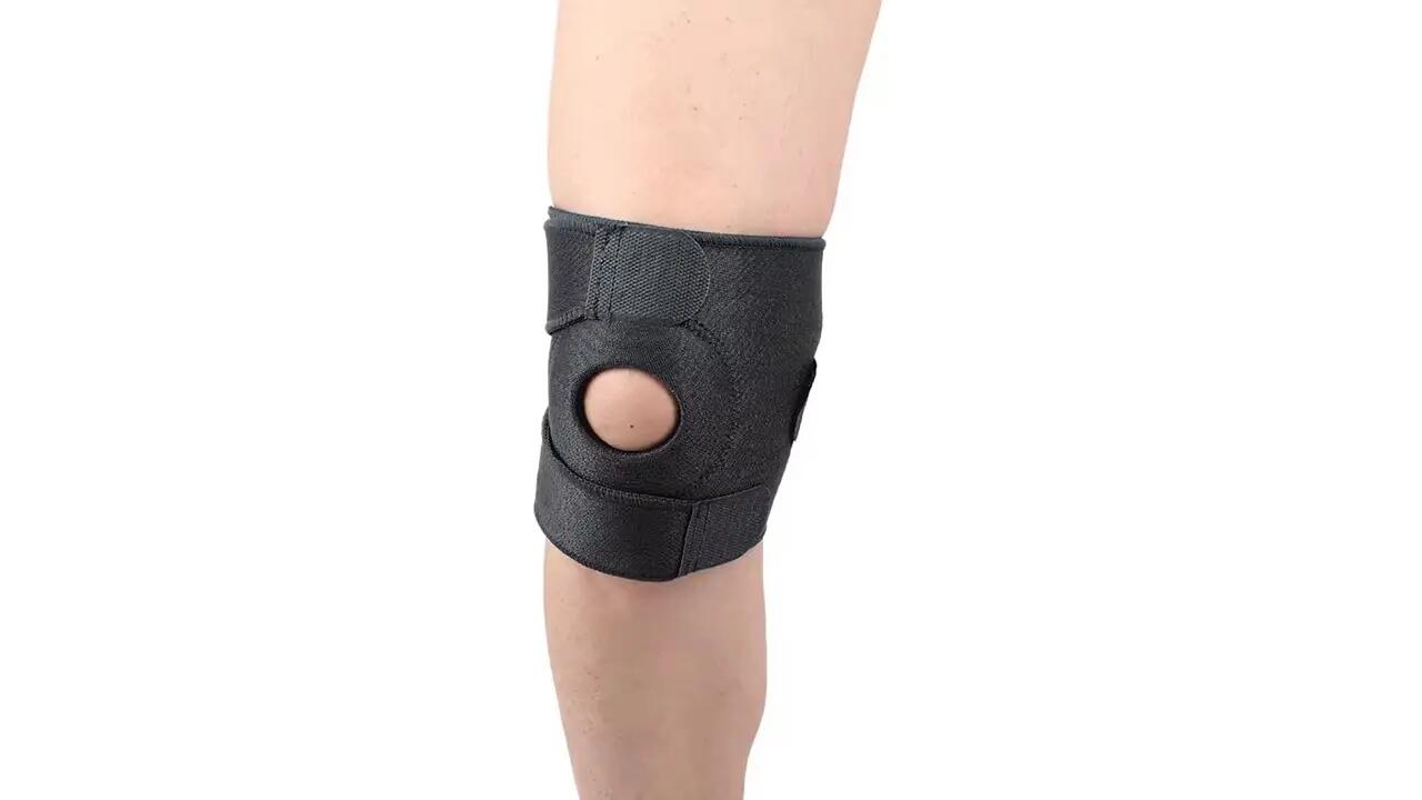 Orteza din neopren cu inel silicon, suport rotula, menisc, ligamente, reglabila 5/5