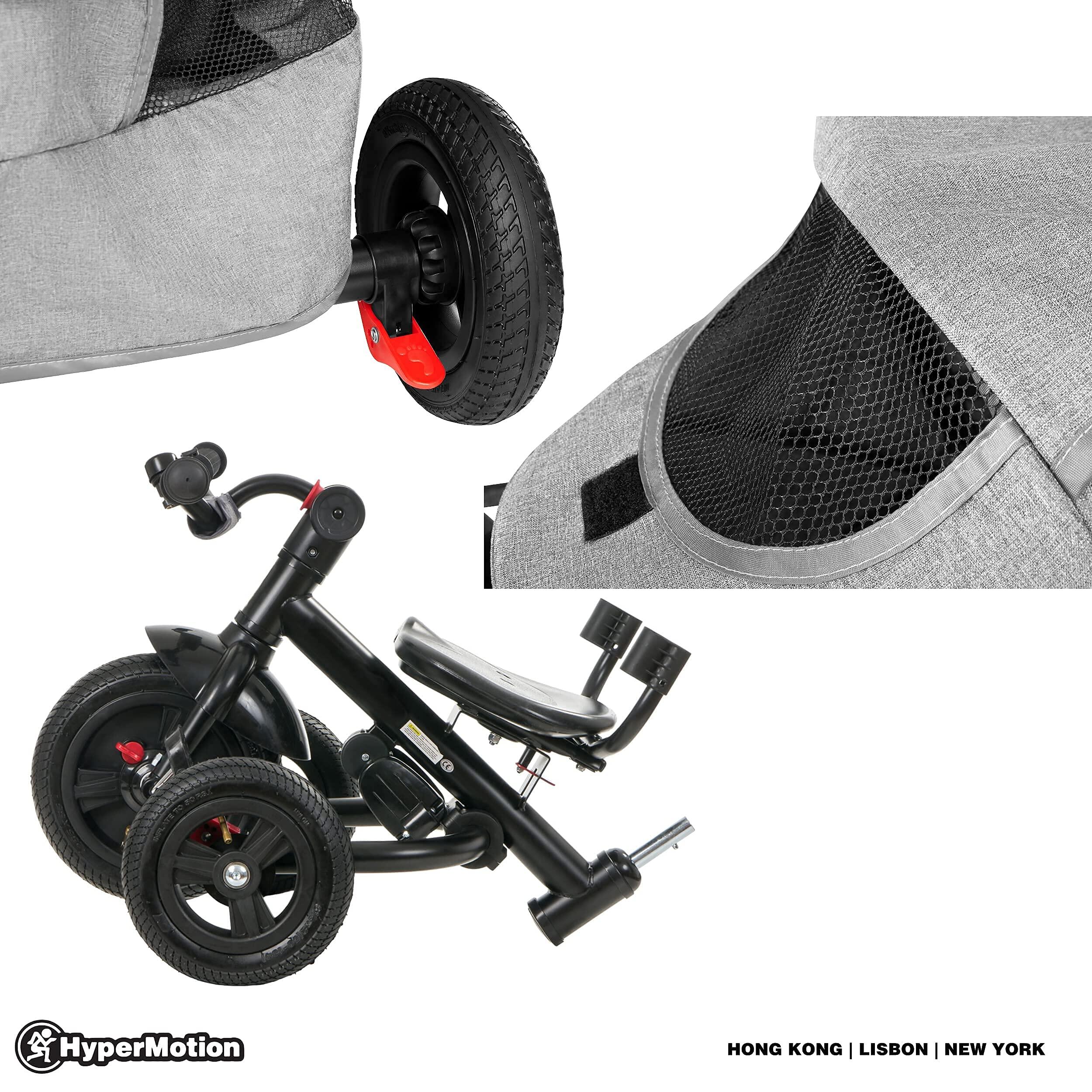 Triciclo per bebè - unisex - sedile girevole - Tobi Velar - grigio 9/10