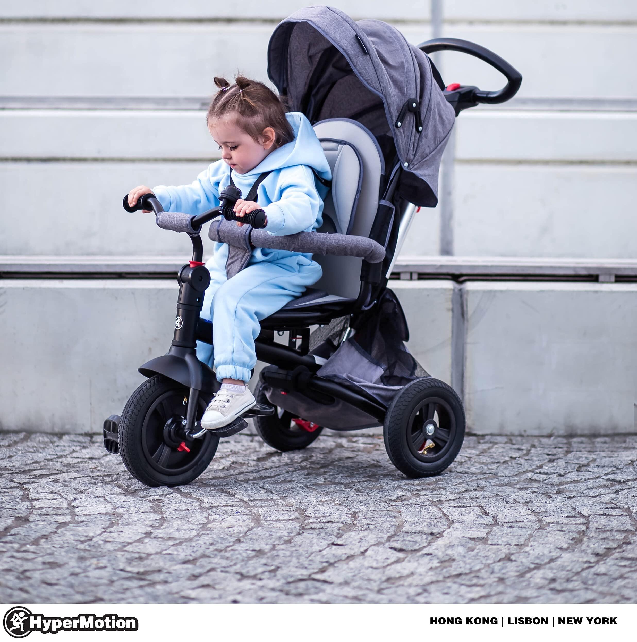 Triciclo per bebè - unisex - sedile girevole - Tobi Velar - grigio 6/10
