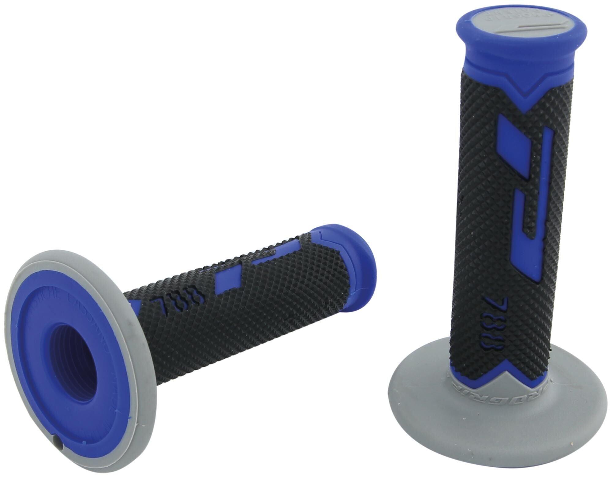 Chwyty Progrip 788 MX 115 mm zamknięte niebiesko-czarne