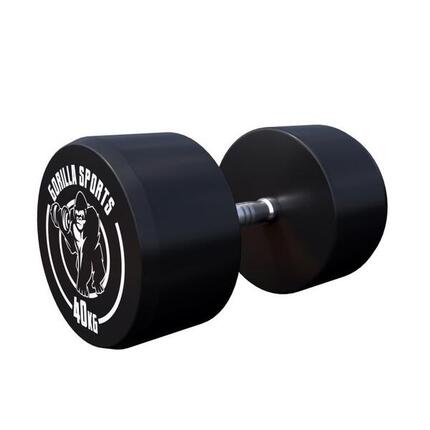 Hantla stała 40 kg żeliwna gumowana profesjonalna Gorilla Sports