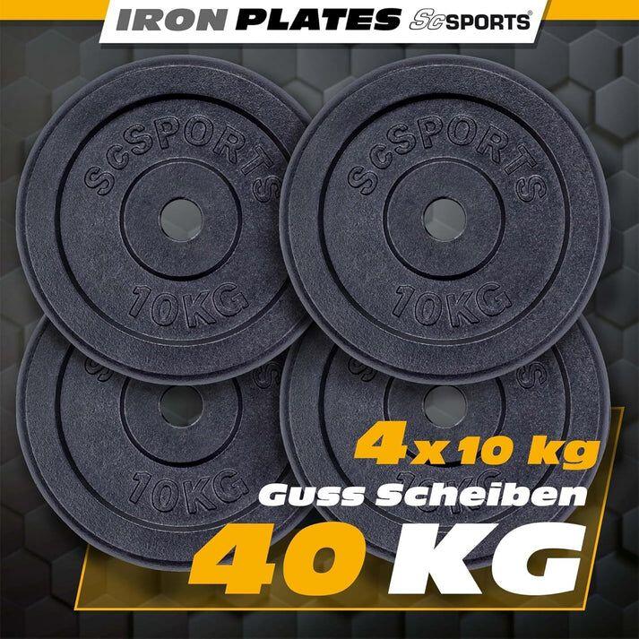 Disque musculation fonte - Set 4x10kg 5/6