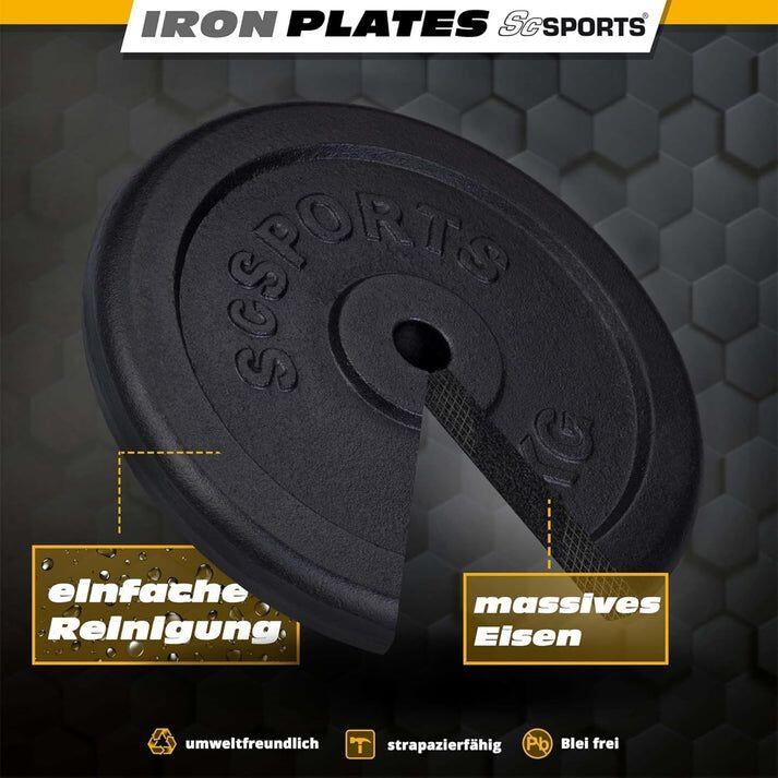 Disque musculation fonte - Set 4x10kg 3/6