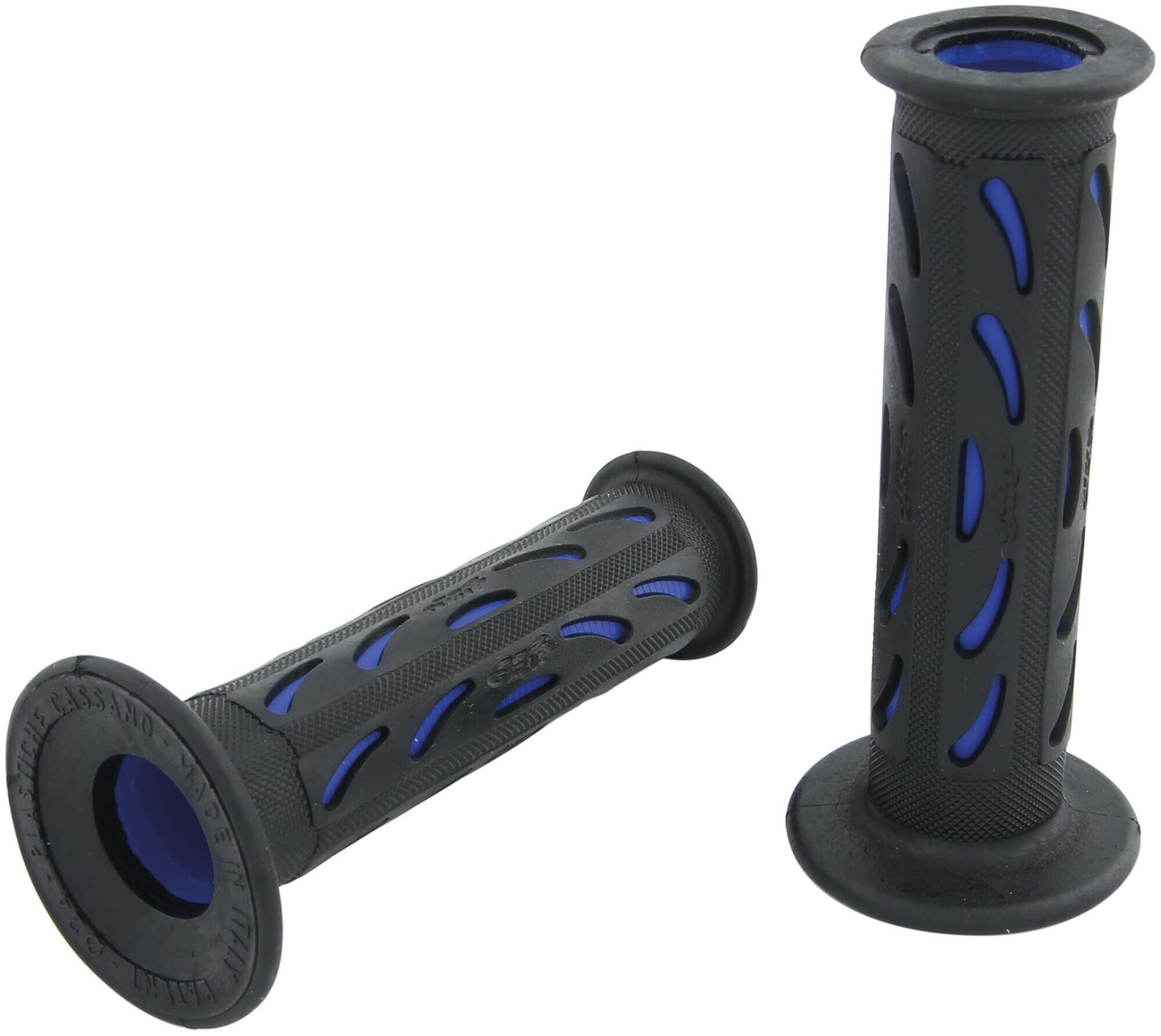 Chwyty kierownicy Progrip 724 122 mm otwarte czarno-niebieskie