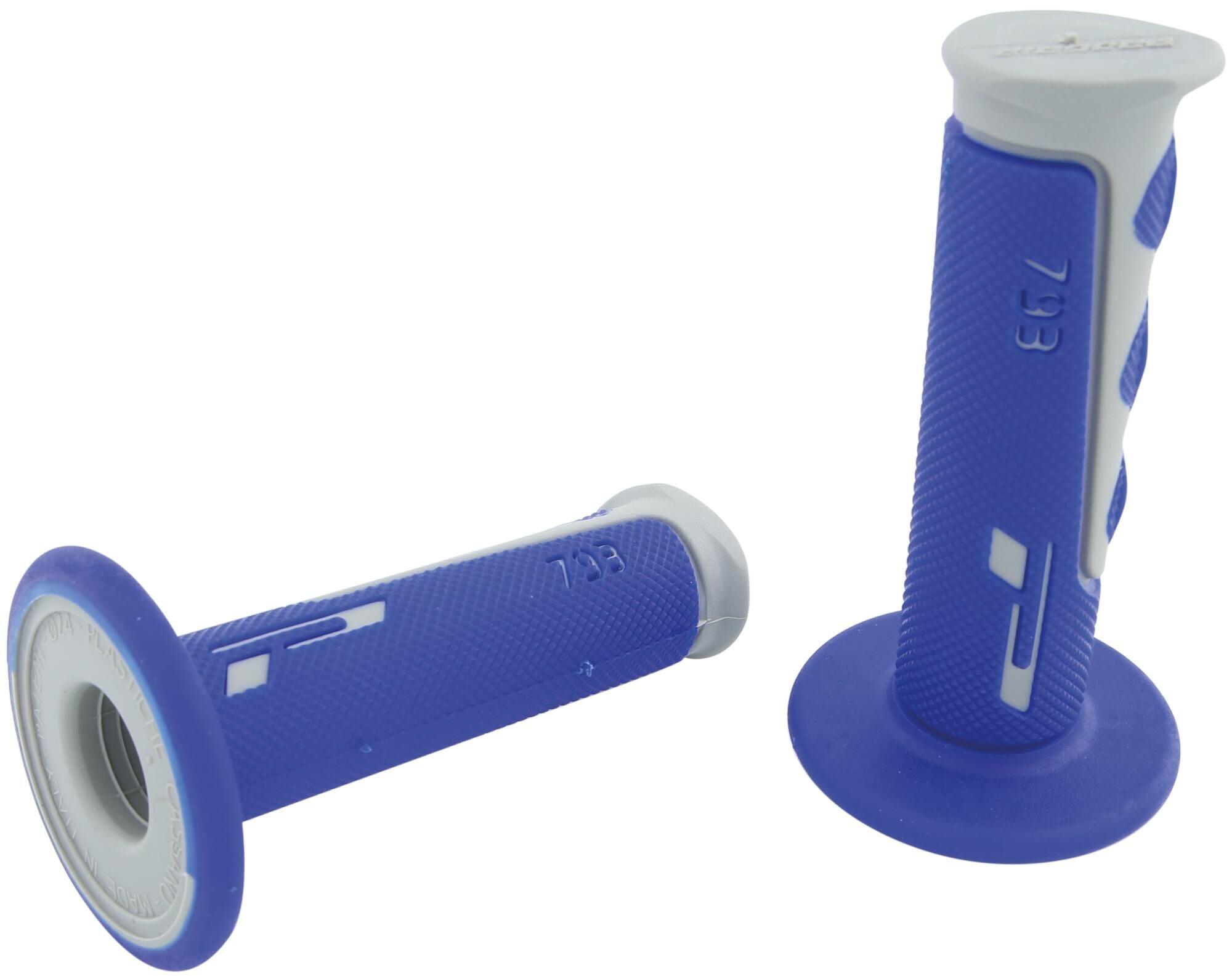 Manetki Progrip 793 MX 22/25 mm 115 mm zamknięte szaro-niebieskie