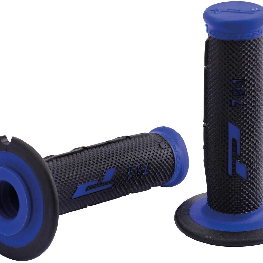 PROGRIP 791 Rubber Handlebar Grips 115 mm — Blue/Black.