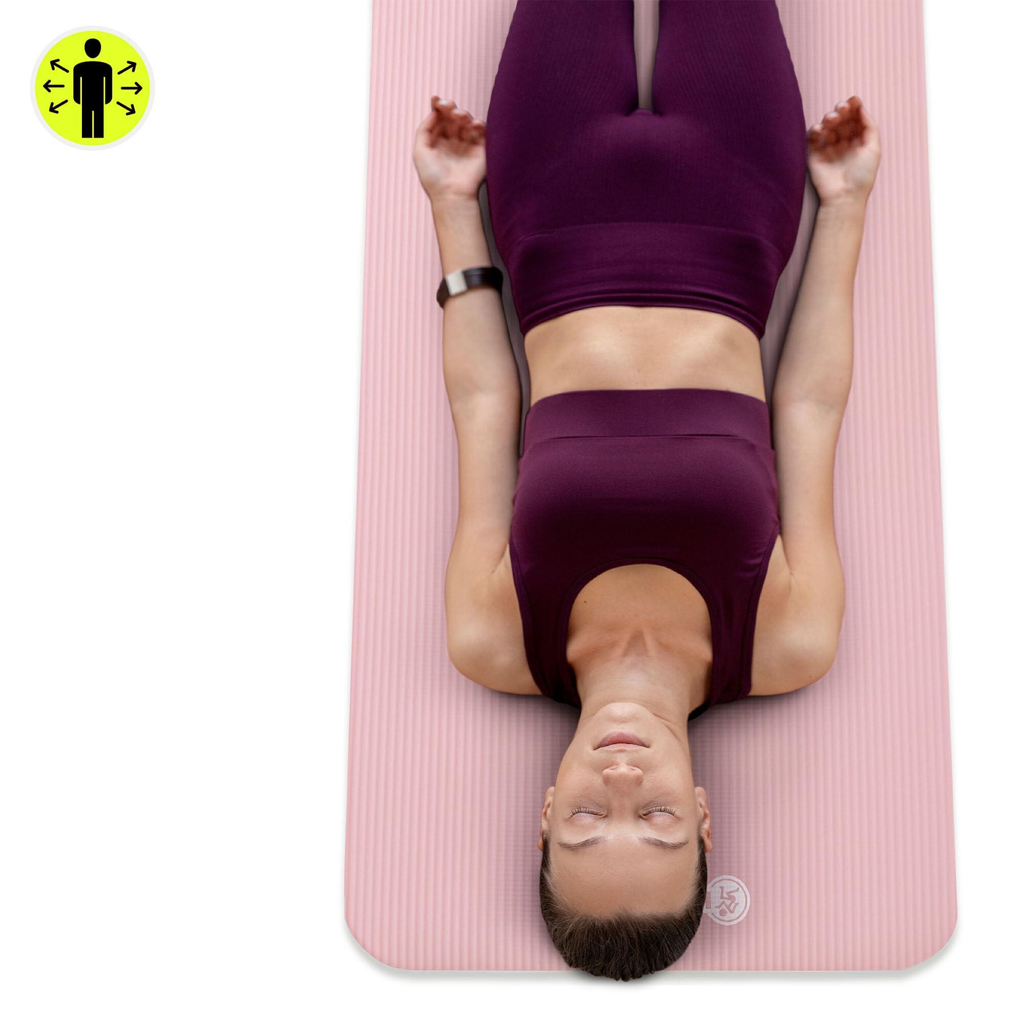 Tapete de ioga e fitness - ioga ginástica - dupla-face 8 mm NBR rosa 4/10