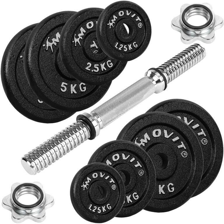 GORILLA SPORTS Unisex - posilování - chrom/litin, 30 mm - jednoruční činka