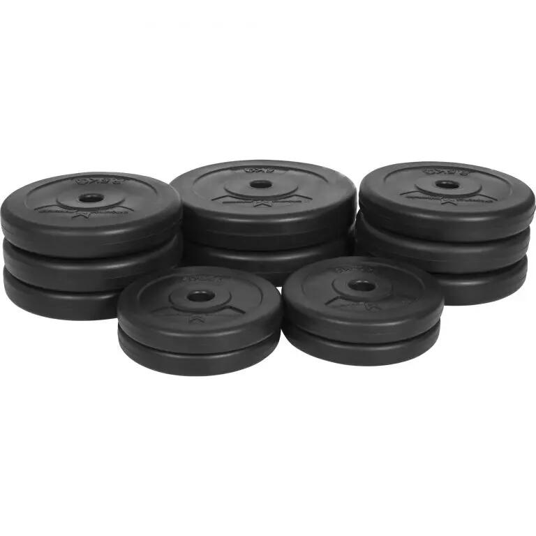 Gorilla Sports Halterschijven 2 x 5, 6 x 2,5 & 4 x 1,25 kg - Kunststof - 25 mm 3/7